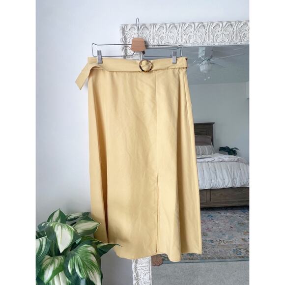 Mango Belted Front Slit Midi Skirt - Picture 2 of 11